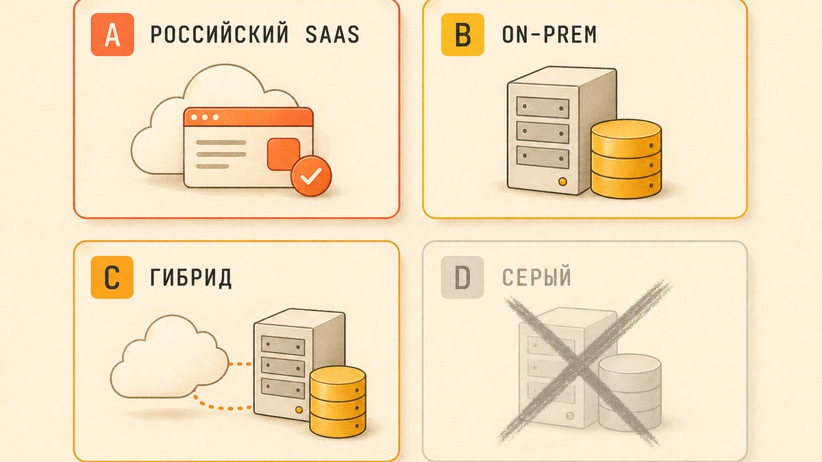 4 сценария — от облака до on-prem — выбирайте по жёсткости требований