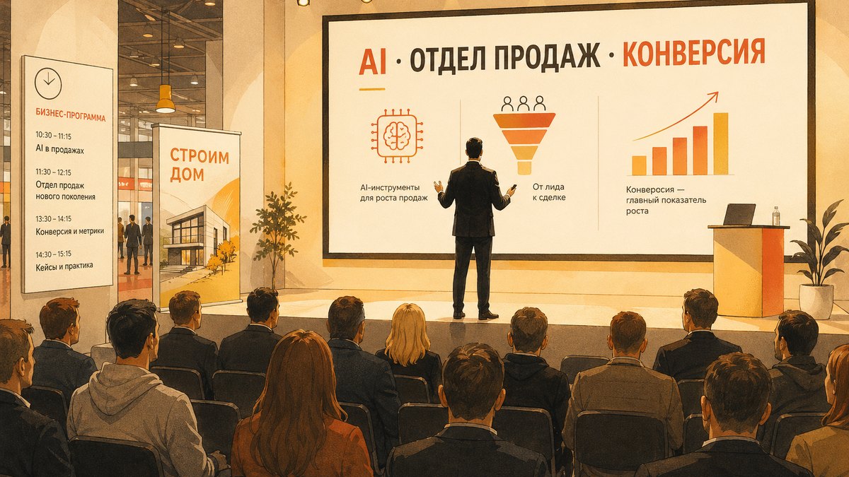 Артём Костецкий выступил на «Строим Дом» в ExpoForum: внедрение AI в продажи застройщика