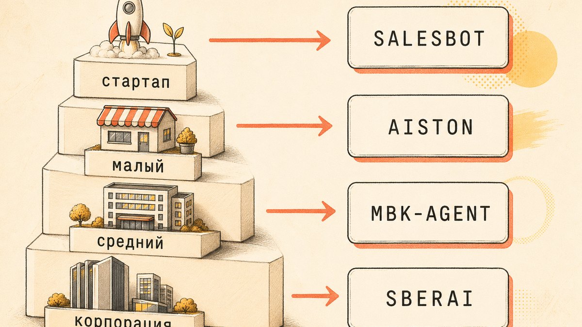 Матрица «размер компании → подходящее решение»