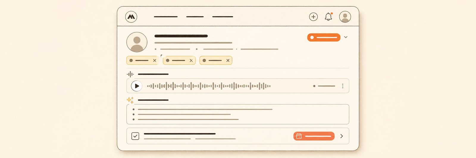 CRM-карточка после звонка: транскрипт, ключевые моменты, авто-задача менеджеру