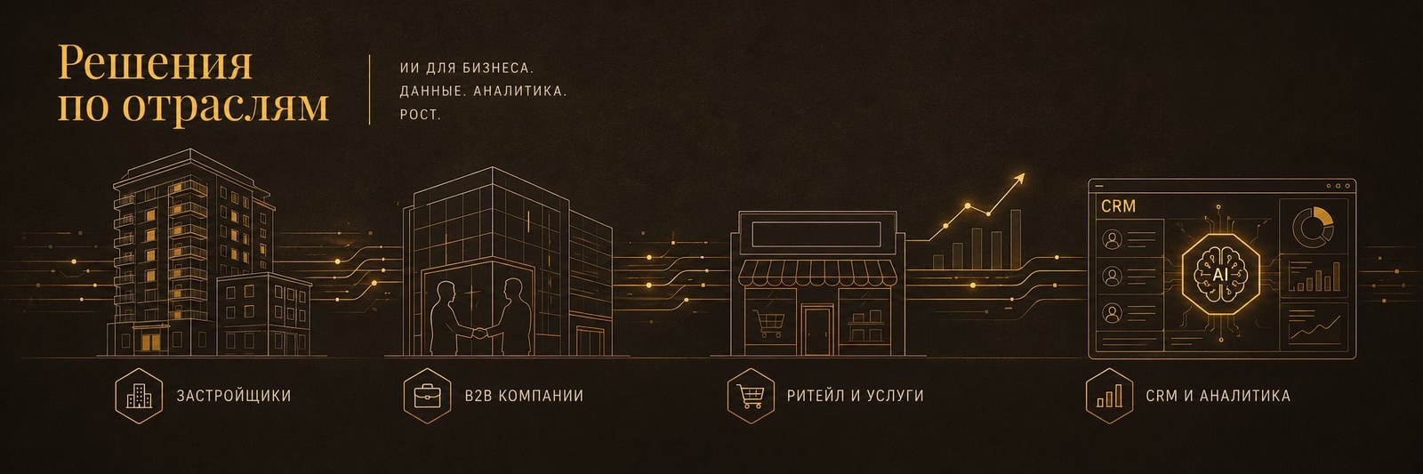 AI-решения по отраслям — застройщики, B2B-компании, ритейл, CRM